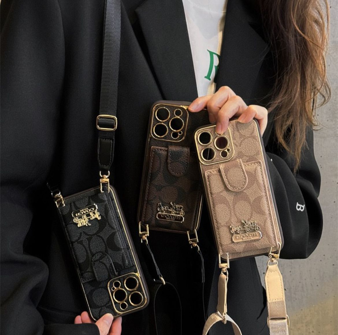 Luxury Crossbody Wallet with Strap