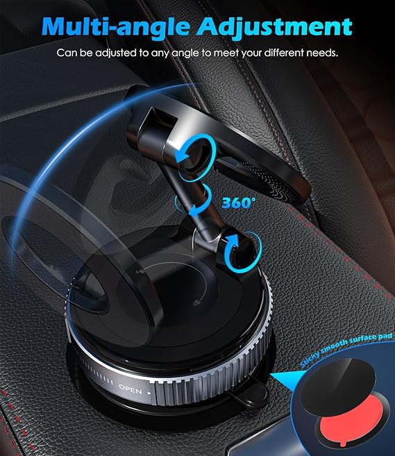 Magnetic Phone Holder 360° Adjustable & Foldable for Car/Dashboard