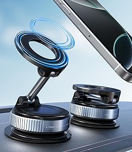 Magnetic Phone Holder 360° Adjustable & Foldable for Car/Dashboard