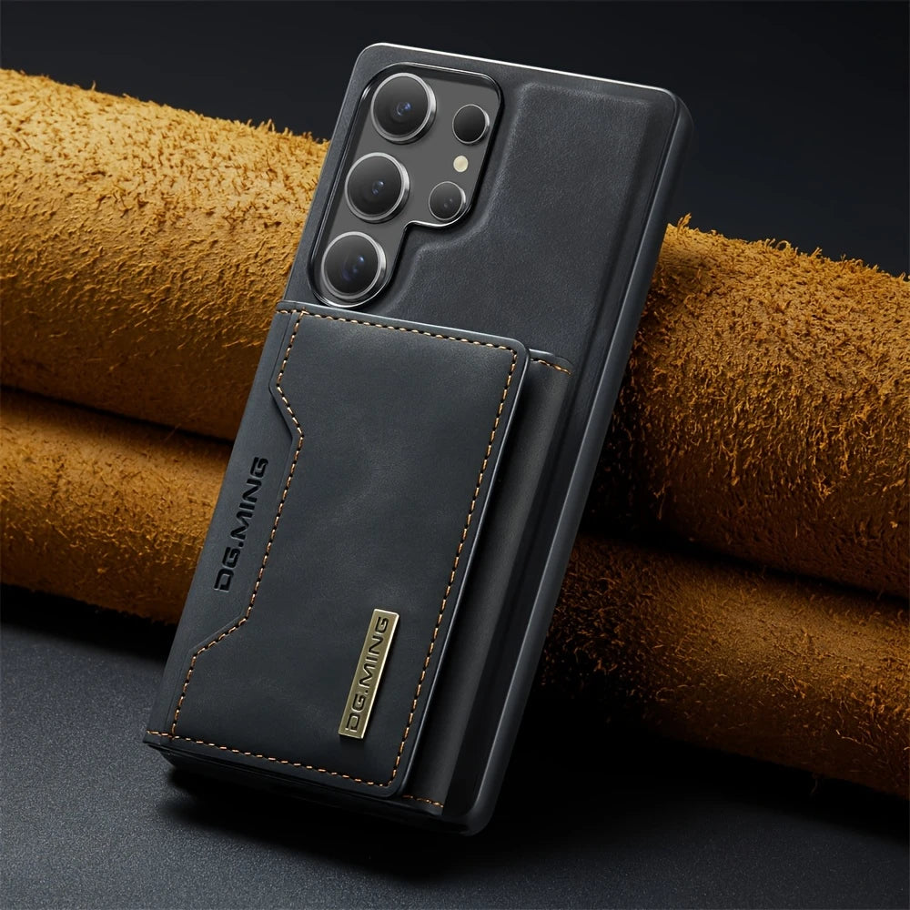 Magnetic Detachable Leather Wallet Case