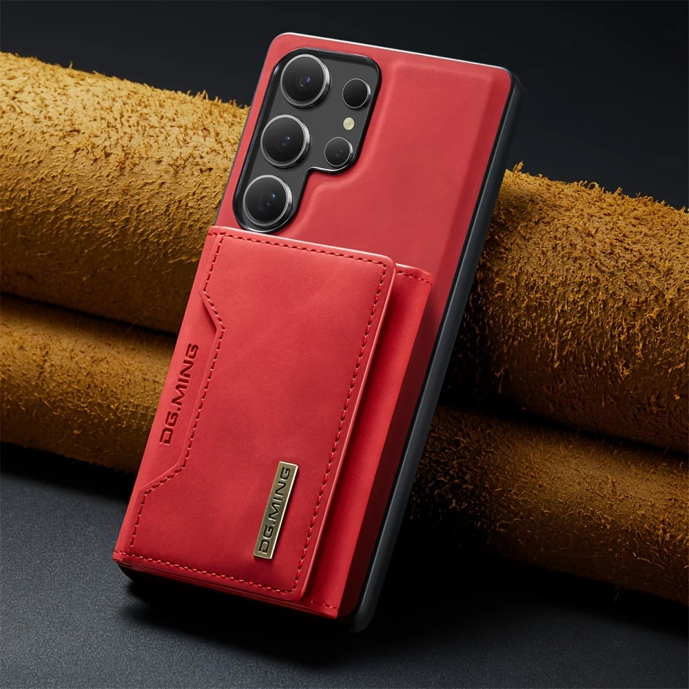 Magnetic Detachable Leather Wallet Case