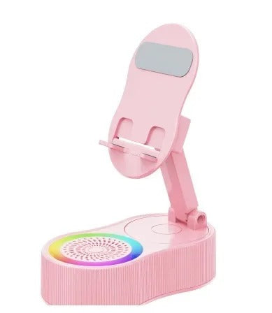 Upgraded Portable Music Player with RGB Lights & Foldable Stand