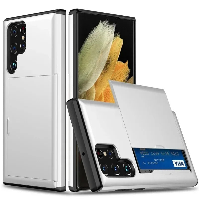 Phone Case With Card Holder Shockproof Heavy Duty