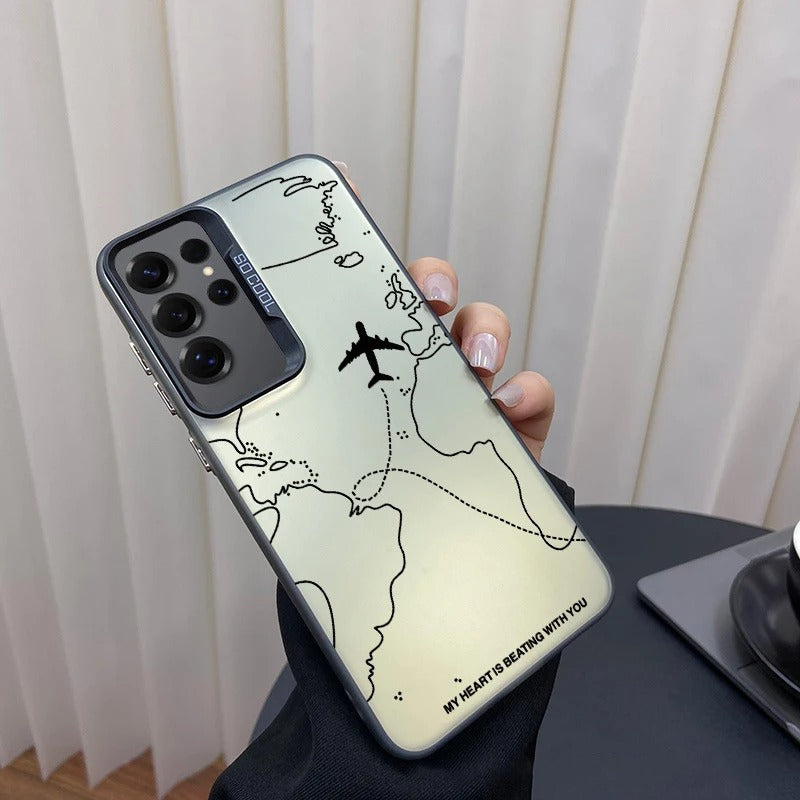 Flight Path Map Phone Case for Samsung Galaxy S Ultra