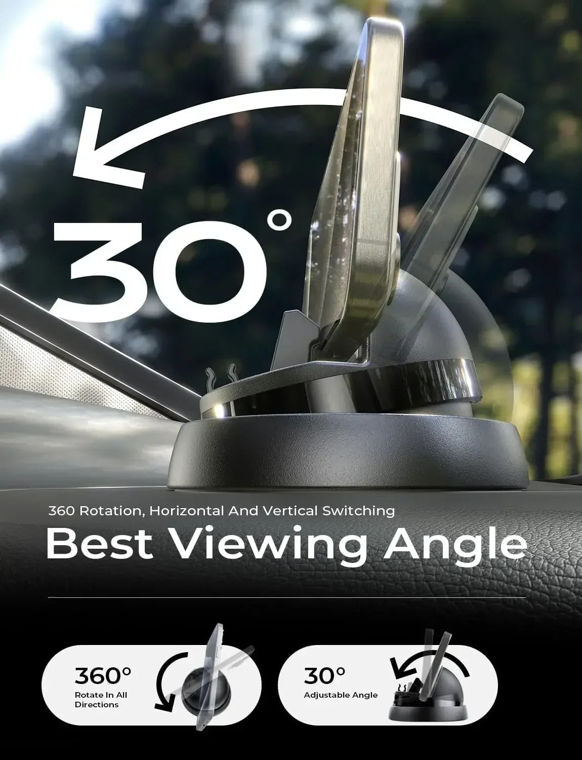 360 Rotation Air Vent Phone Stand Folding Dashboard Mobile Phone Holder