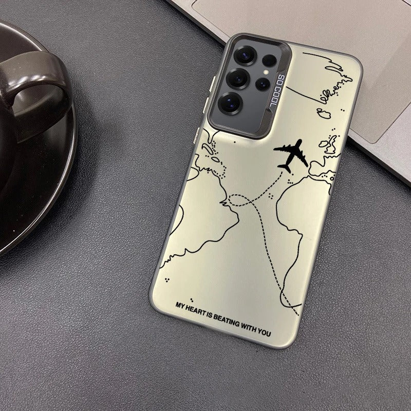 Flight Path Map Phone Case for Samsung Galaxy S Ultra