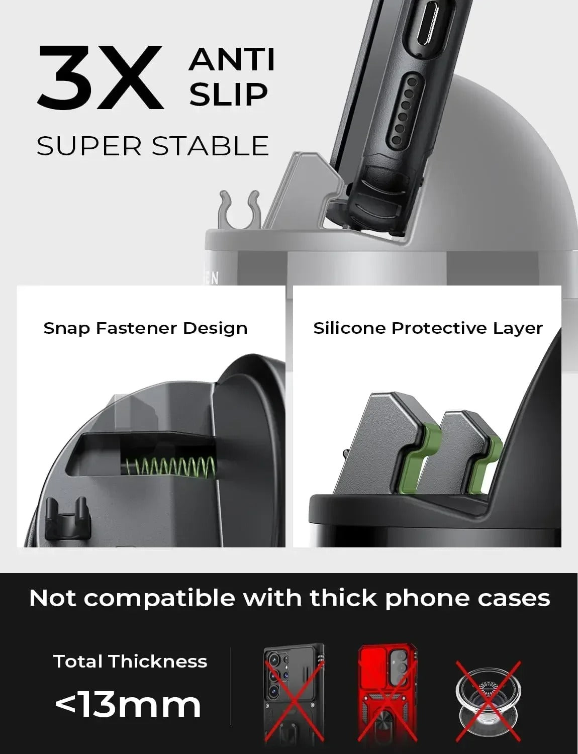 360 Rotation Air Vent Phone Stand Folding Dashboard Mobile Phone Holder