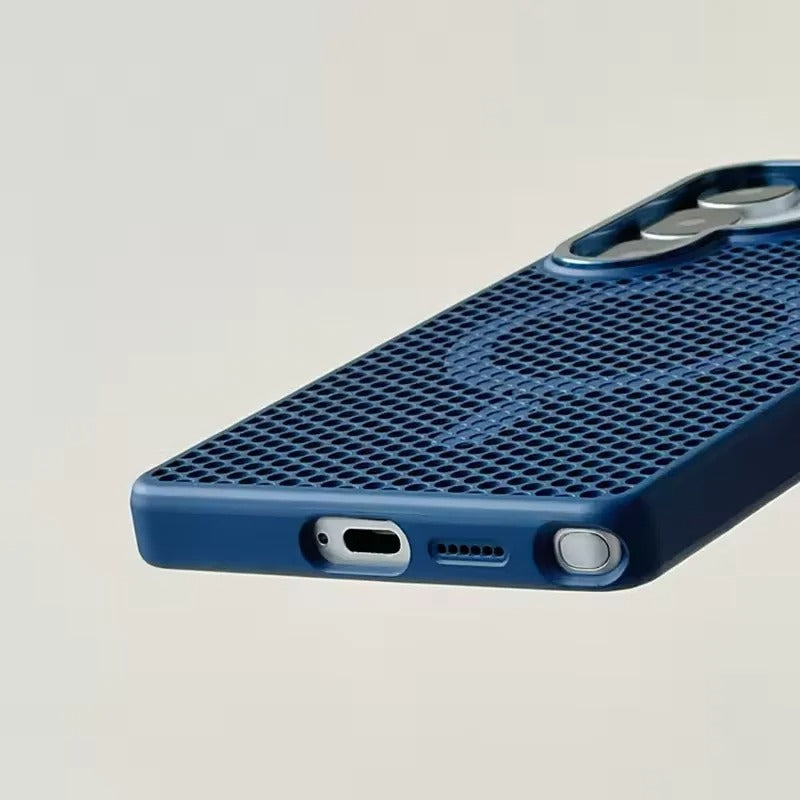 Honeycomb Cooling MagSafe Case – Matte Hard PC Armor for Galaxy S Ultra