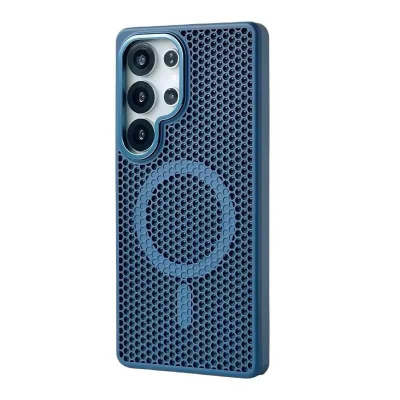 Honeycomb Cooling MagSafe Case – Matte Hard PC Armor for Galaxy S Ultra