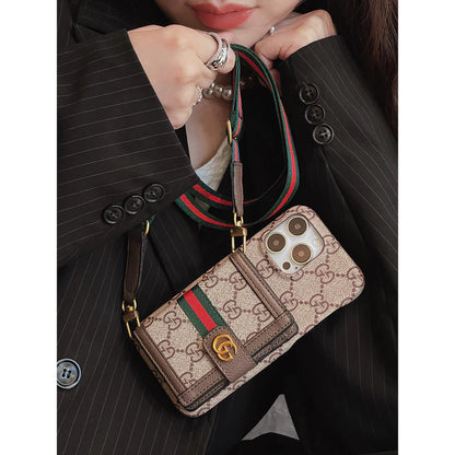 Wallet Phone Case with Strap