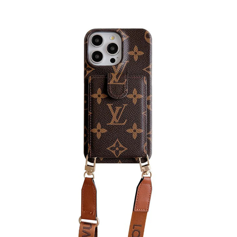 Luxury Monogram Crossbody Wallet Case