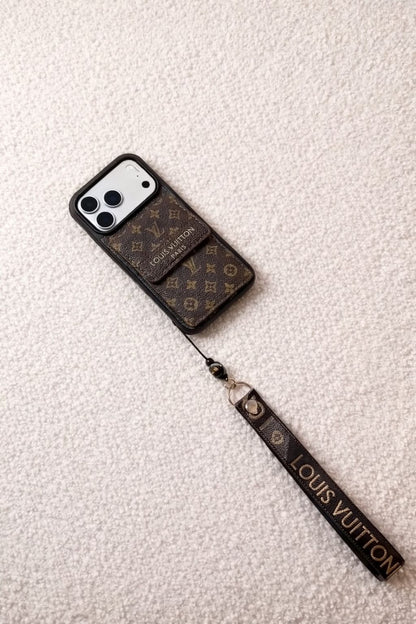 Elegant Wallet Phone Case with Lanyard