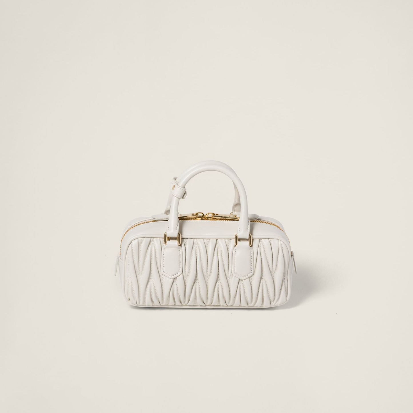 Elegant White Quilted Mini Handbag