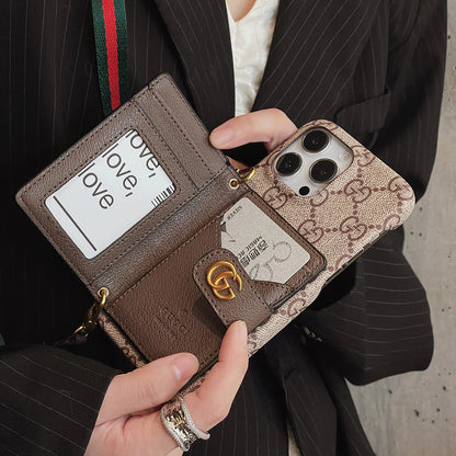 Wallet Phone Case with Strap