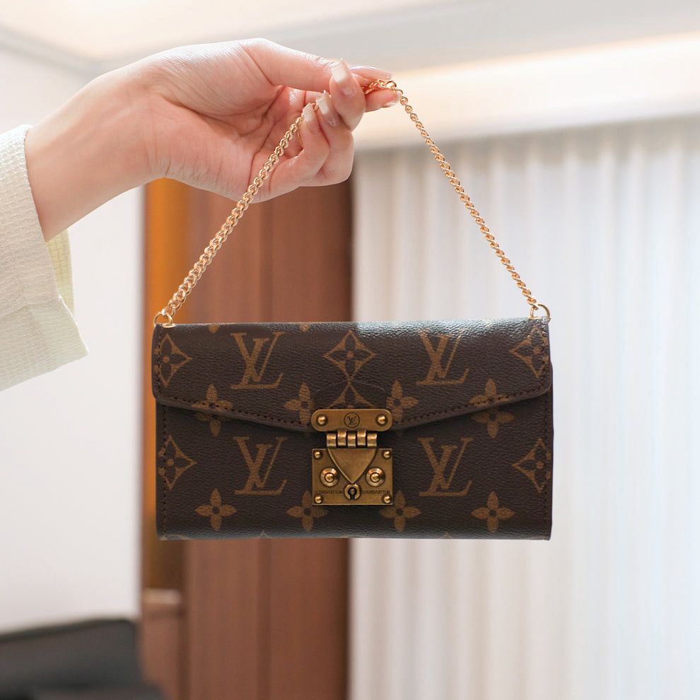 Luxury Monogram Crossbody Wallet Case