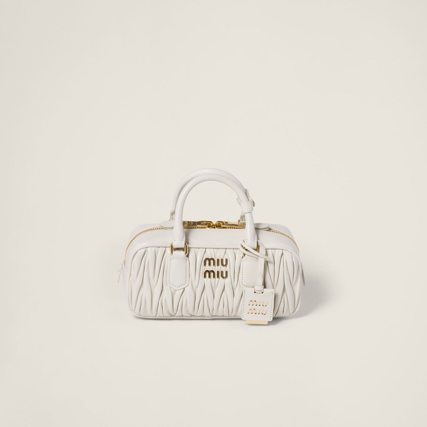 Elegant White Quilted Mini Handbag