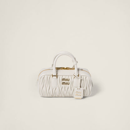 Elegant White Quilted Mini Handbag