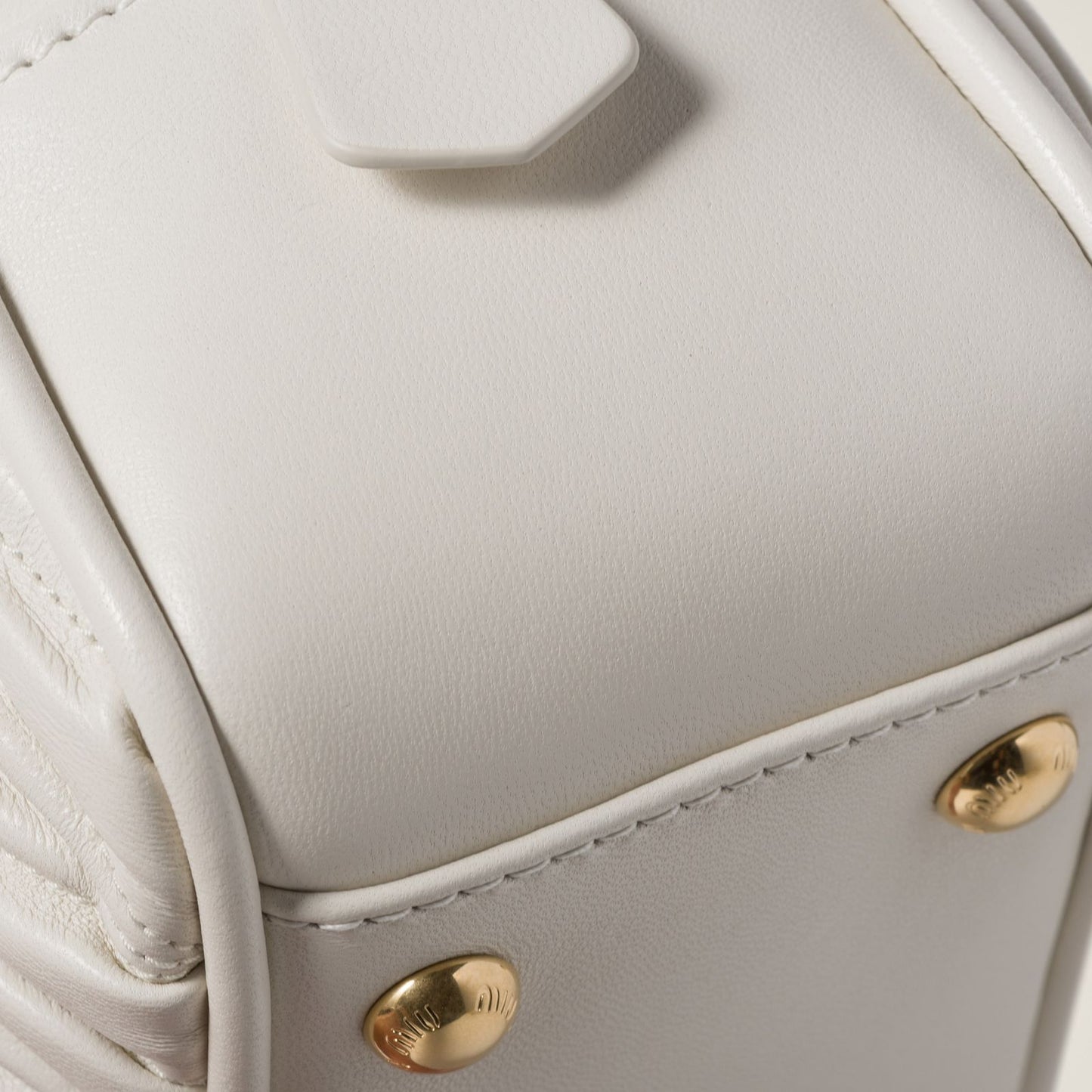 Elegant White Quilted Mini Handbag