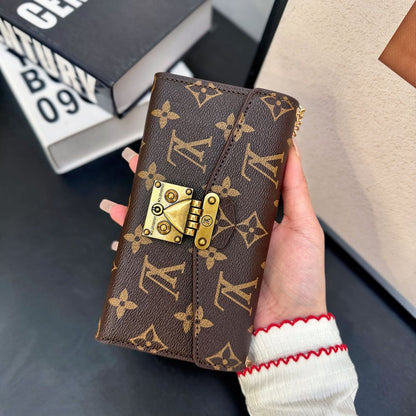 Luxury Monogram Crossbody Wallet Case