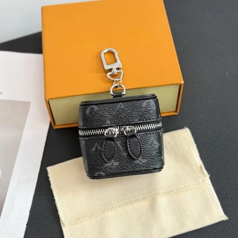 Mini Luxury Zipper Pouch Keychain