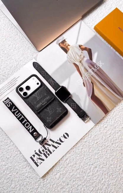 Elegant Wallet Phone Case with Lanyard