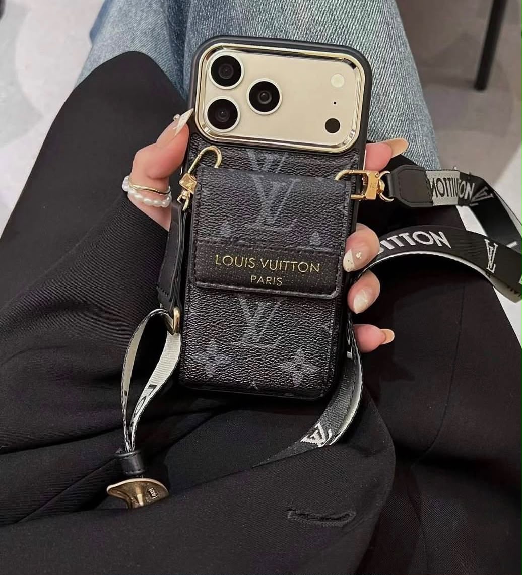 Phone Case with Card Holder & Adjustable Strap