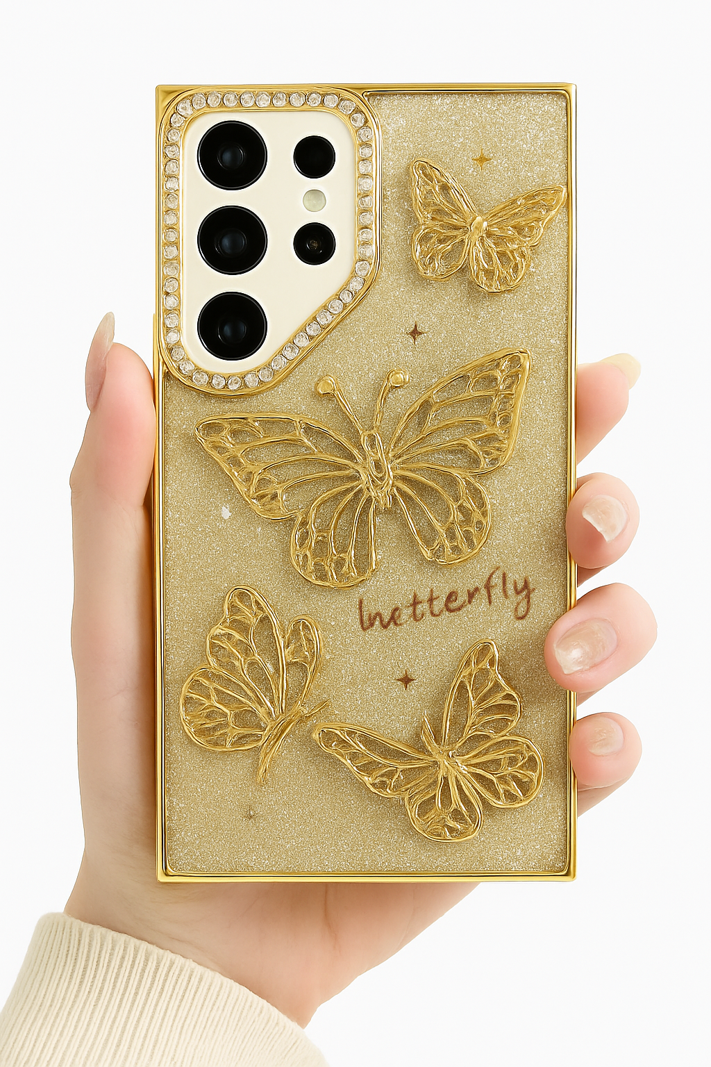 Cute Cartoon 3D Butterfly Diamond