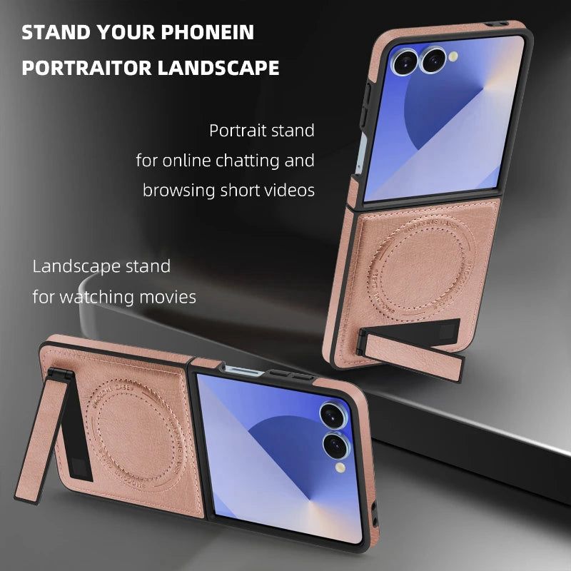 Leather Magnetic Stand Case Z Flip
