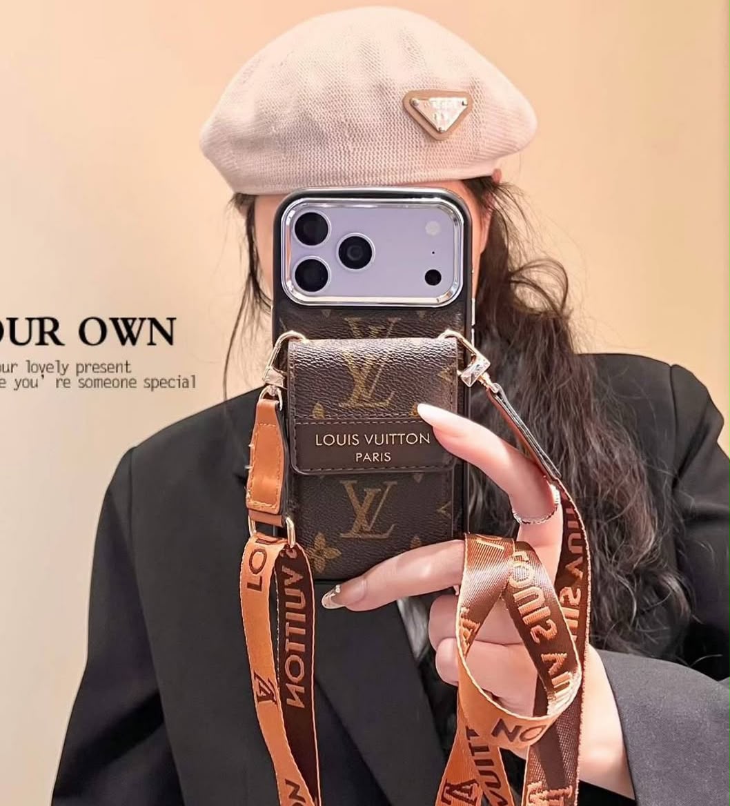 Phone Case with Card Holder & Adjustable Strap