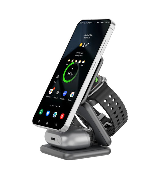 “Samsung 3-in-1 Wireless Charger – Fast Charging for Galaxy Ultra, Watch & Buds”