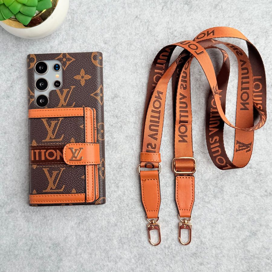 Luxury Monogram Crossbody Wallet