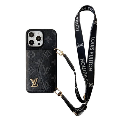 Luxury Crossbody Wallet iPhone Case