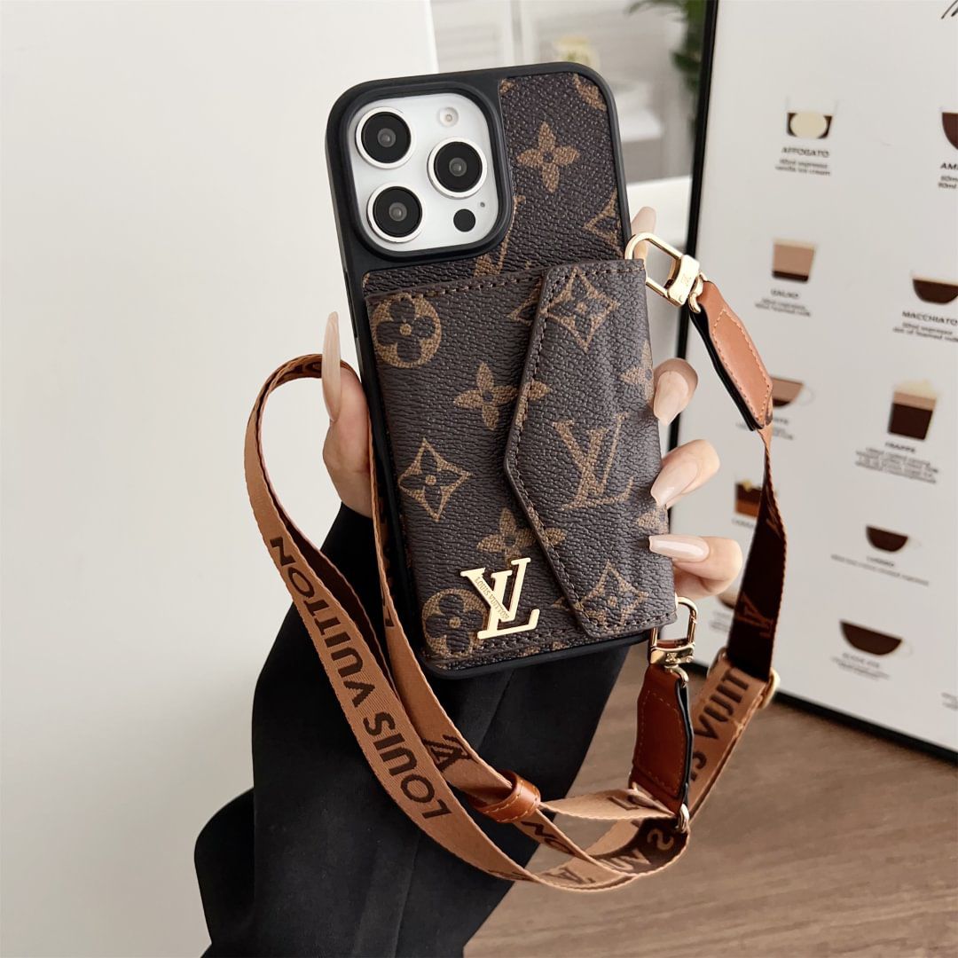 Luxury Crossbody Wallet iPhone Case
