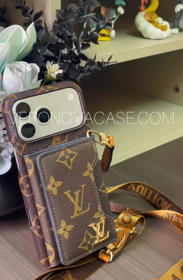 Luxury Crossbody Wallet iPhone Case