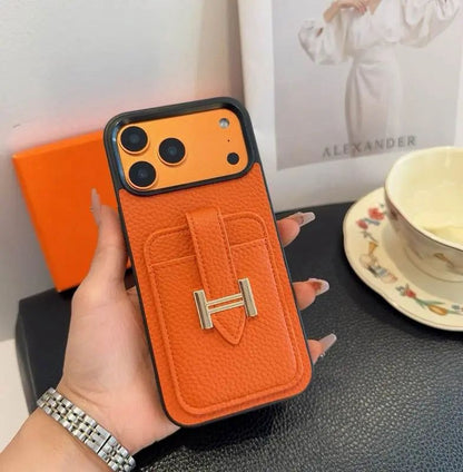 Luxury Leather Card Holder iPhone Case