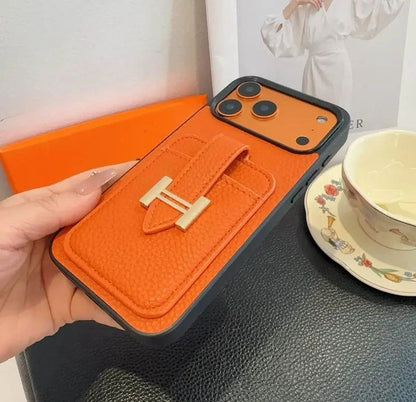 Luxury Leather Card Holder iPhone Case