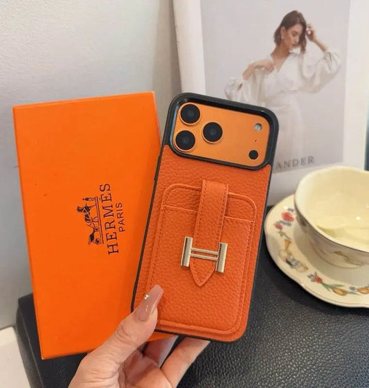 Luxury Leather Card Holder iPhone Case