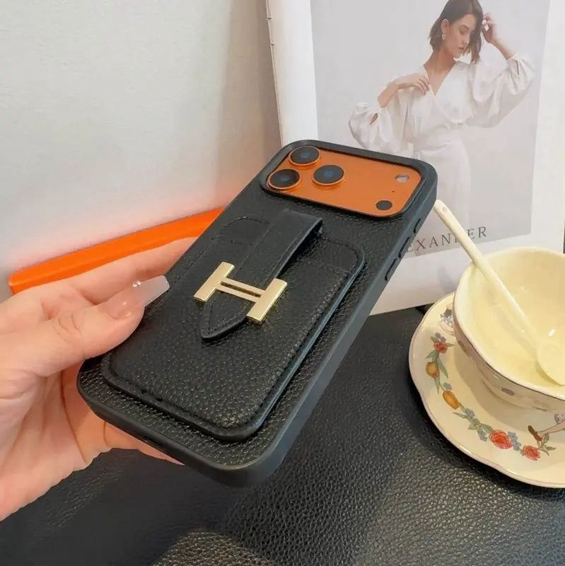 Luxury Leather Card Holder iPhone Case