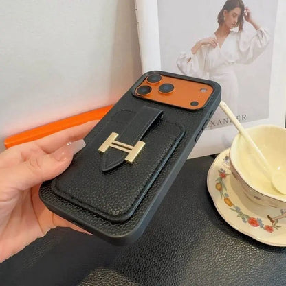 Luxury Leather Card Holder iPhone Case