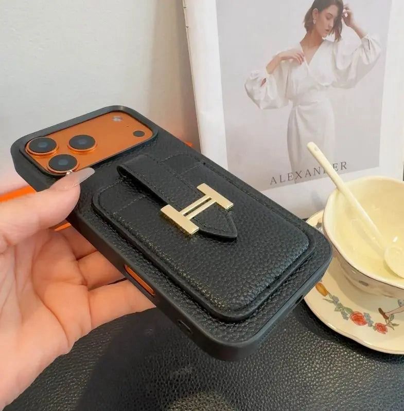 Luxury Leather Card Holder iPhone Case