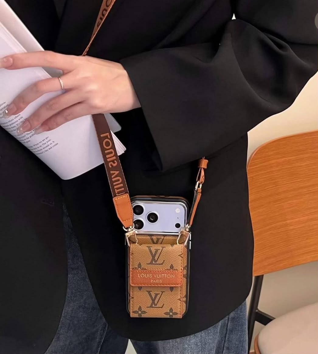 Phone Case with Card Holder & Adjustable Strap