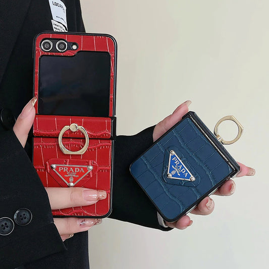 Luxury Crocodile Texture Ring Case