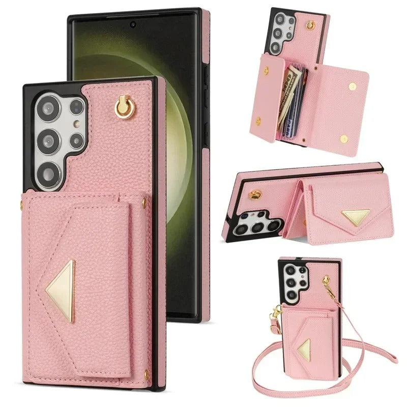 Leather Wallet Case – 2-in-1 Crossbody