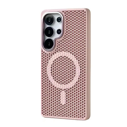 Honeycomb Cooling MagSafe Case – Matte Hard PC Armor for Galaxy S Ultra