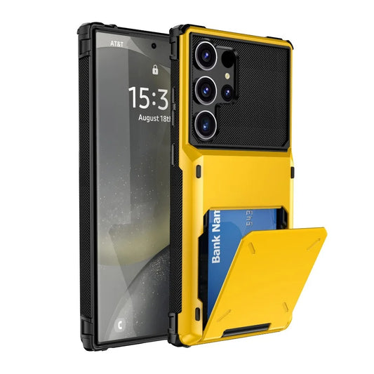 Slim Wallet Case with Card Holder – Shockproof PU Leather Protective Cover