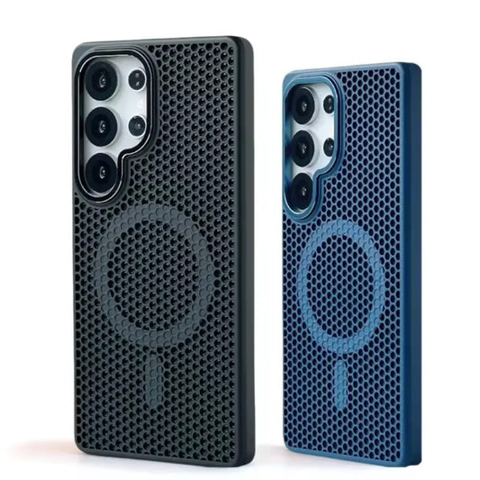 Honeycomb Cooling MagSafe Case – Matte Hard PC Armor for Galaxy S Ultra