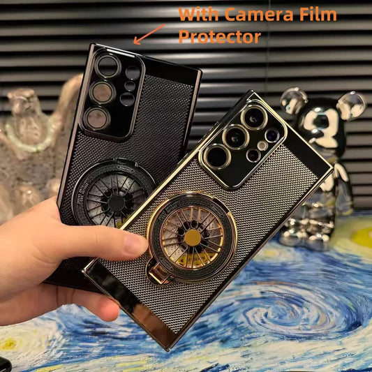 Luxury Alloy Turbo Wheel Phone Case for Galaxy S Ultra