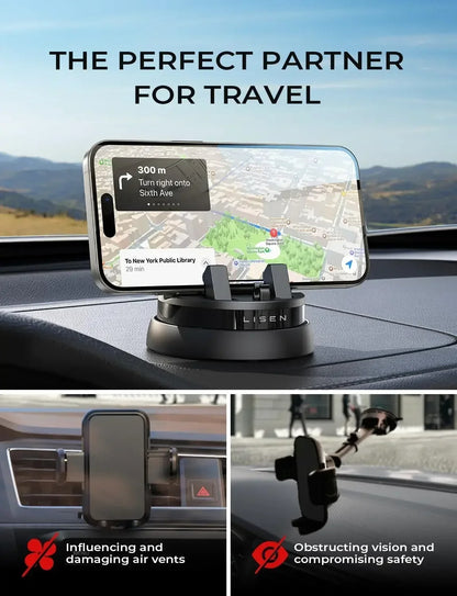 360 Rotation Air Vent Phone Stand Folding Dashboard Mobile Phone Holder
