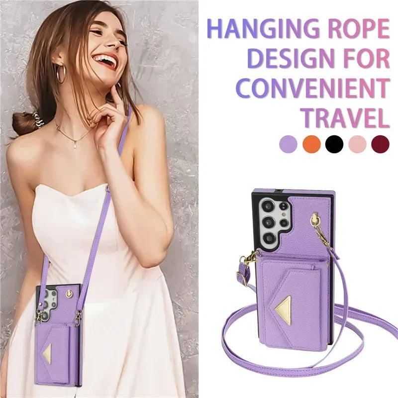 Leather Wallet Case – 2-in-1 Crossbody