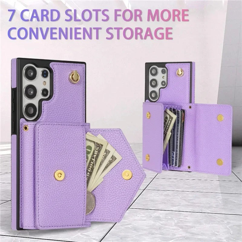 Leather Wallet Case – 2-in-1 Crossbody